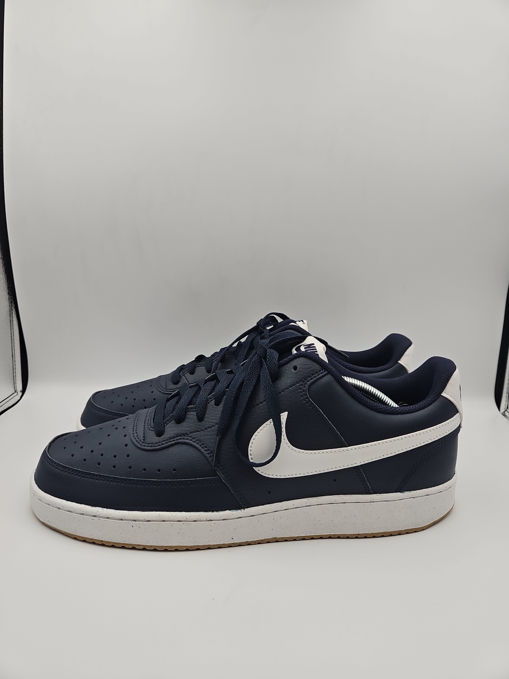 Nike Navy and White Low-Top Sneakers